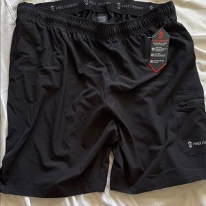 Free Country Men's Black Performance Shorts XXL